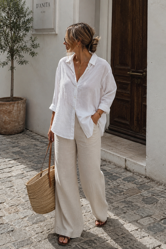 Camisa lino relax