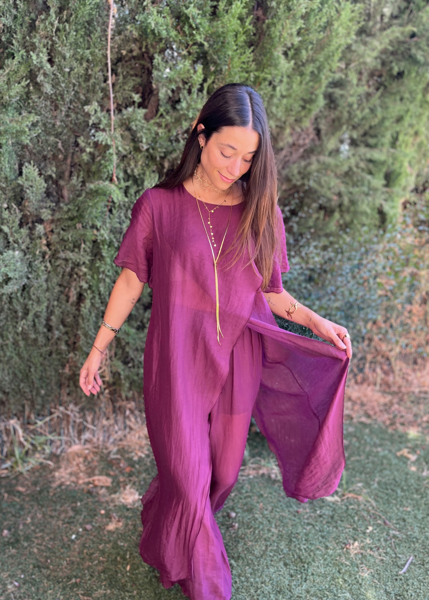 Conjunto Fiona berenjena
