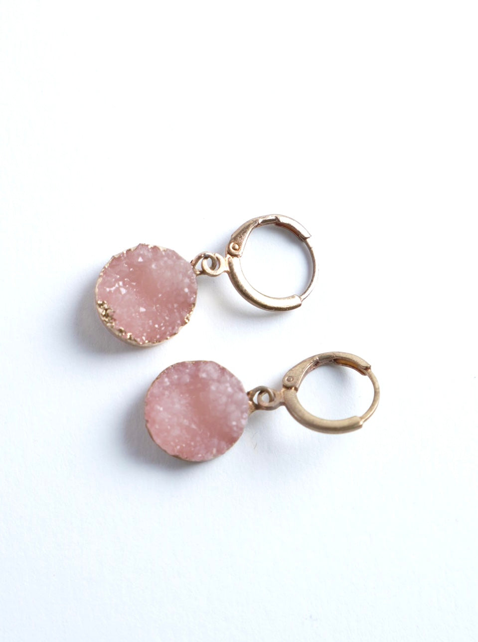 Pendientes rosa aura