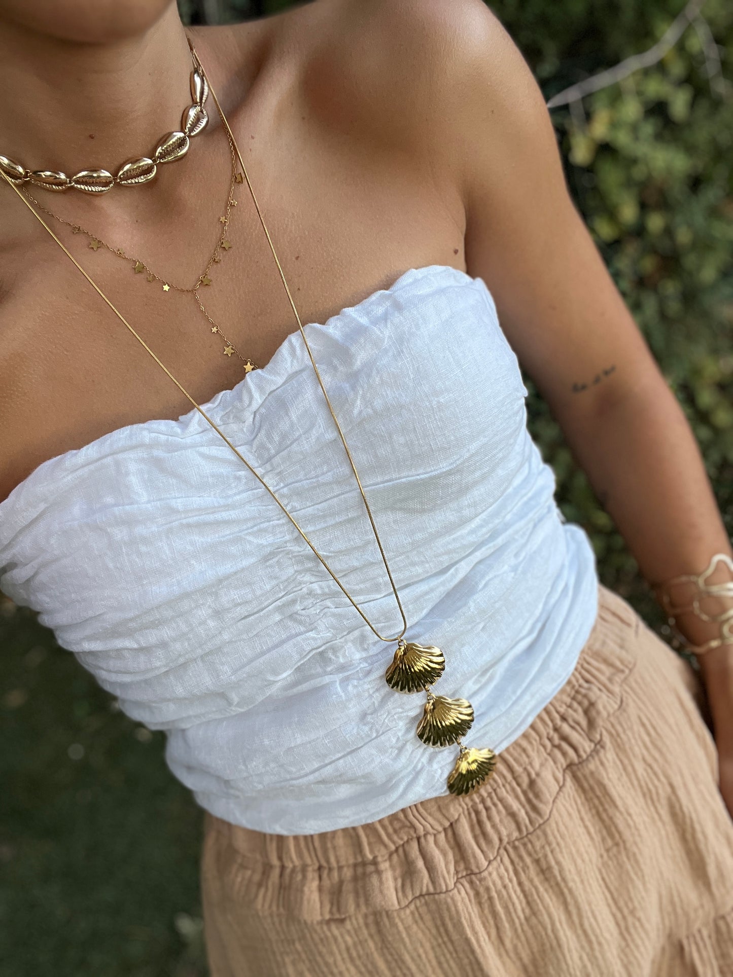 Collar largo tres mareas
