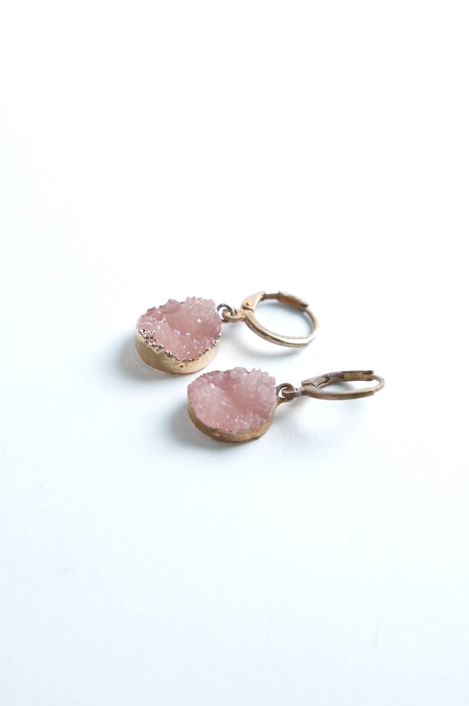 Pendientes rosa aura