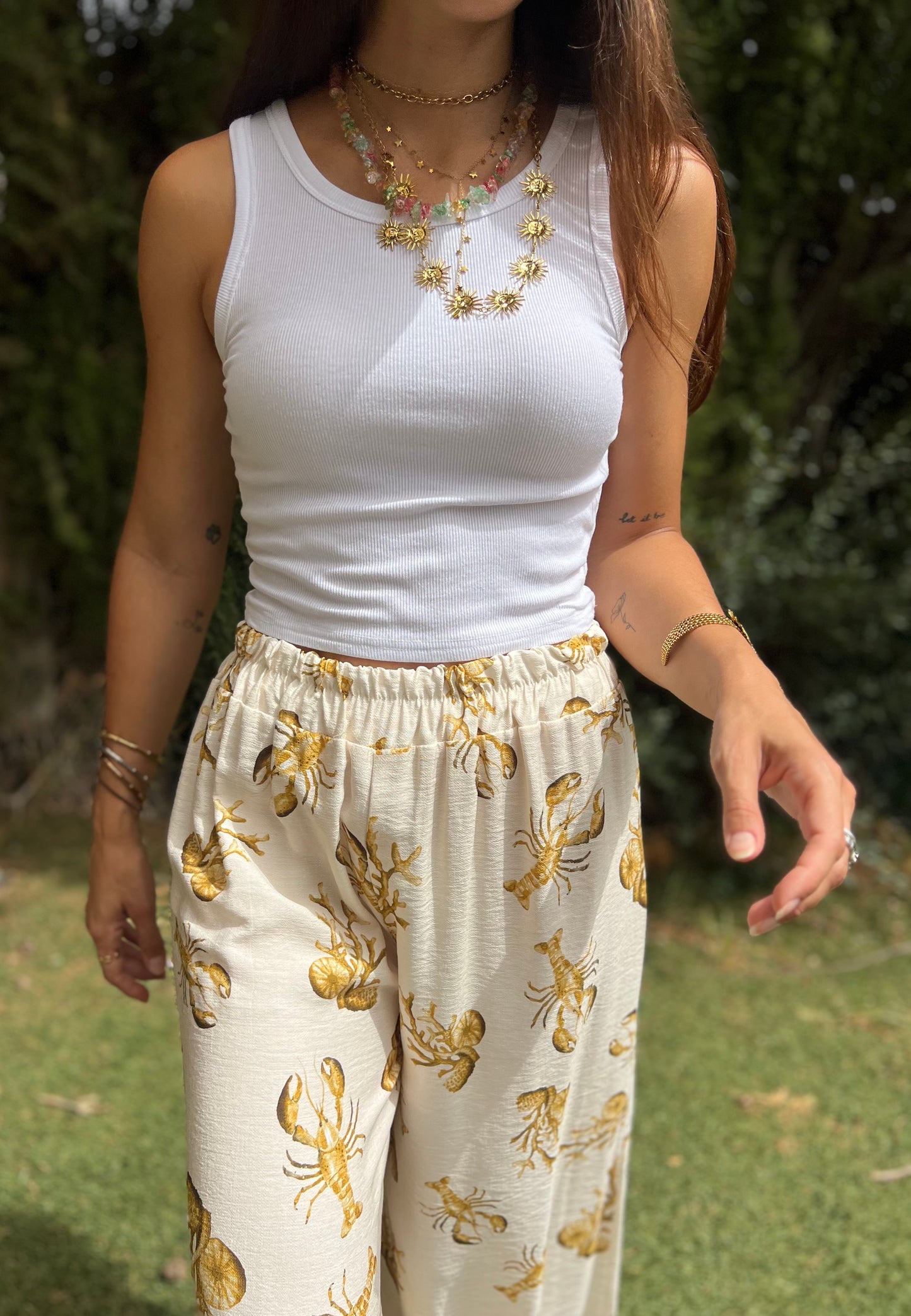 Pantalón langostas mostaza