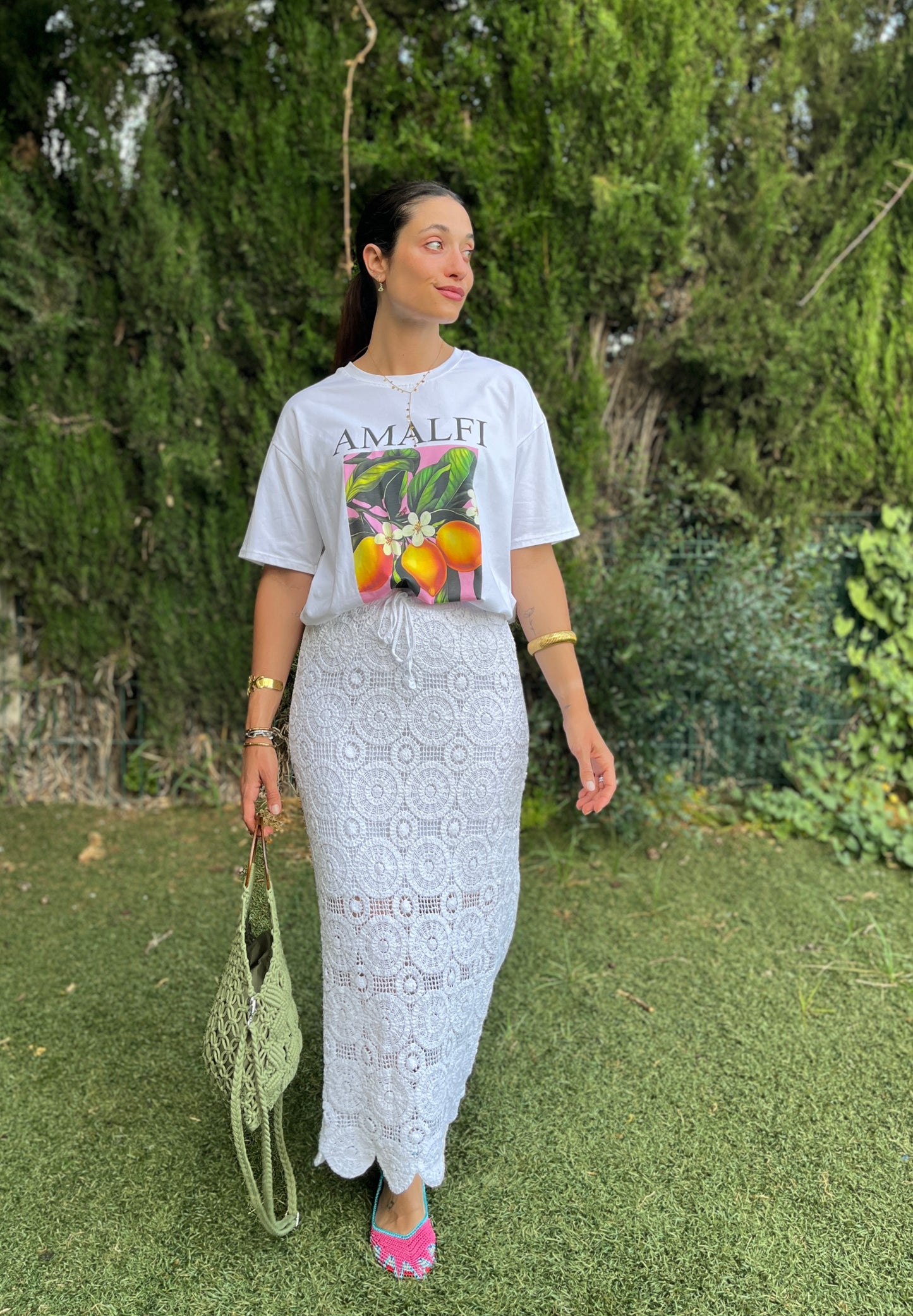 Falda blanca crochet