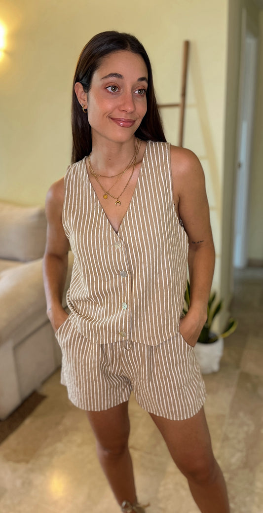 Conjunto Corto Beige - Nuh Nuh