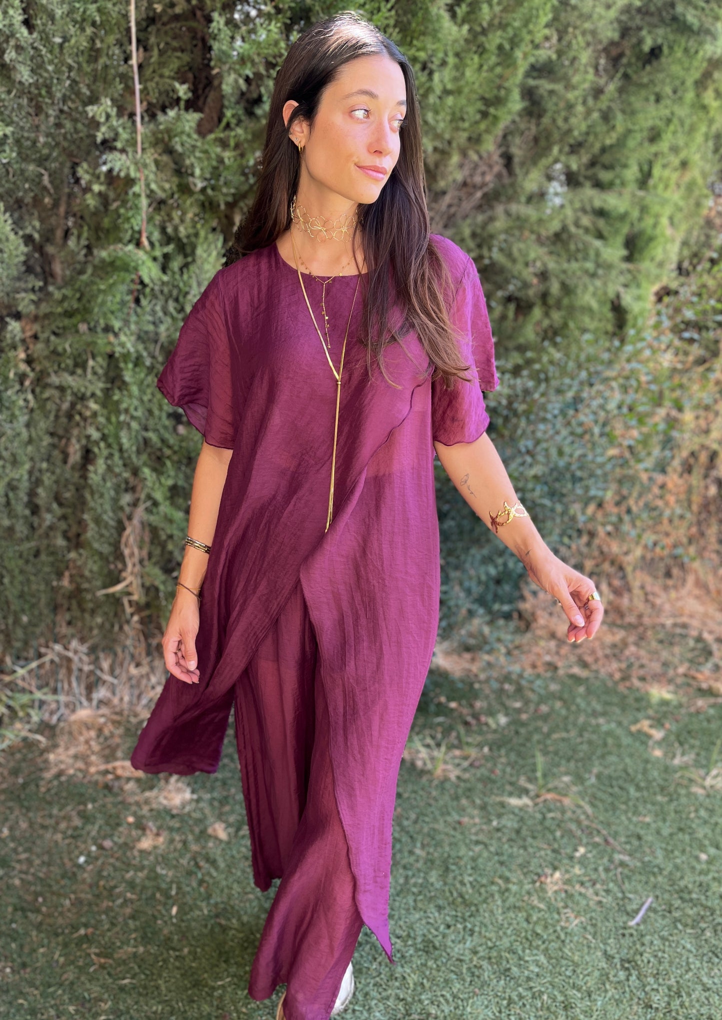 Conjunto Fiona berenjena