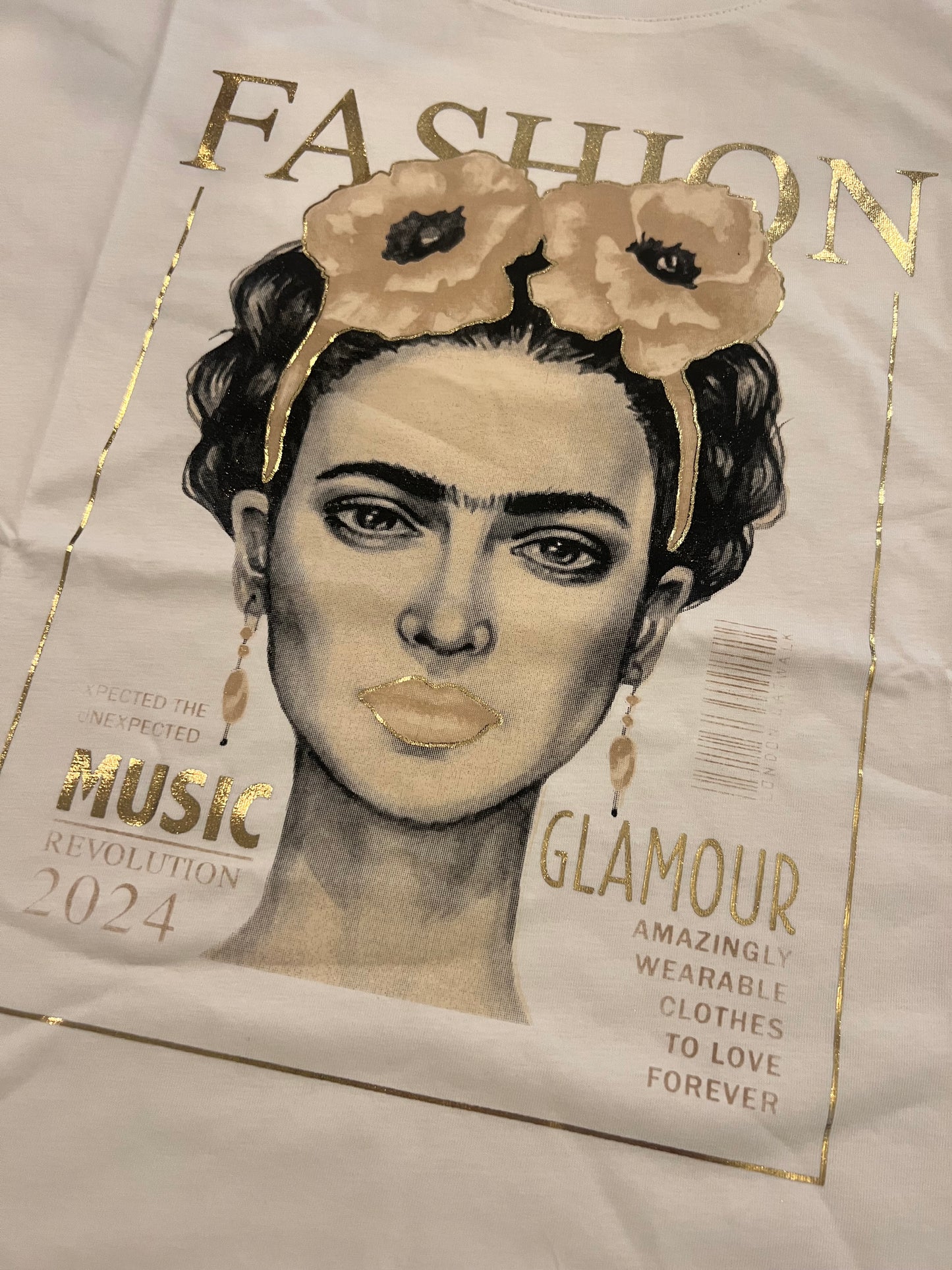 Camiseta oversize glamour beige - Nuh Nuh
