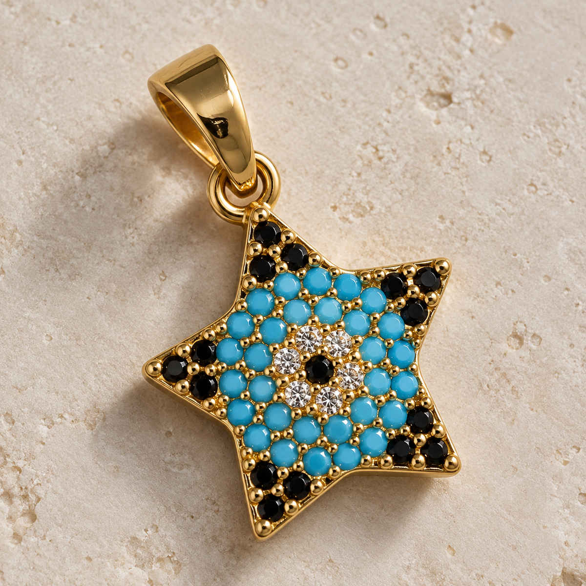 Charm estrella azul brillo - Nuh Nuh