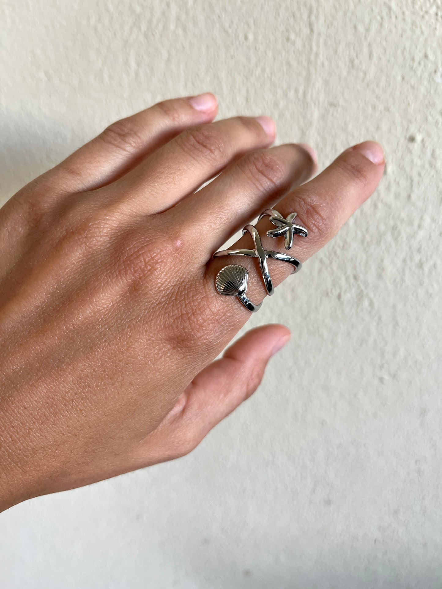 Anillo summer plateado