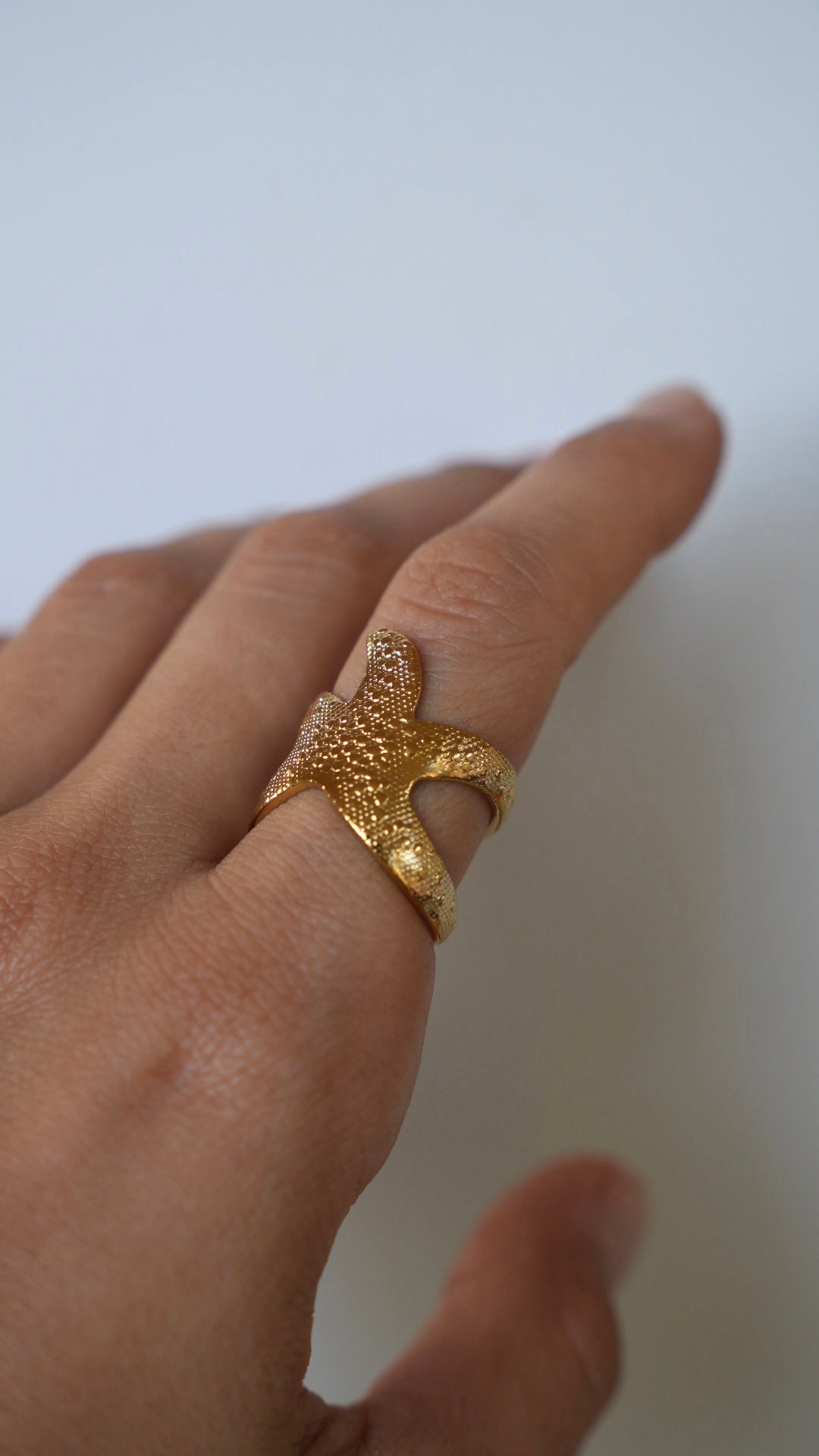 Anillo estrella de mar dorado - Nuh Nuh