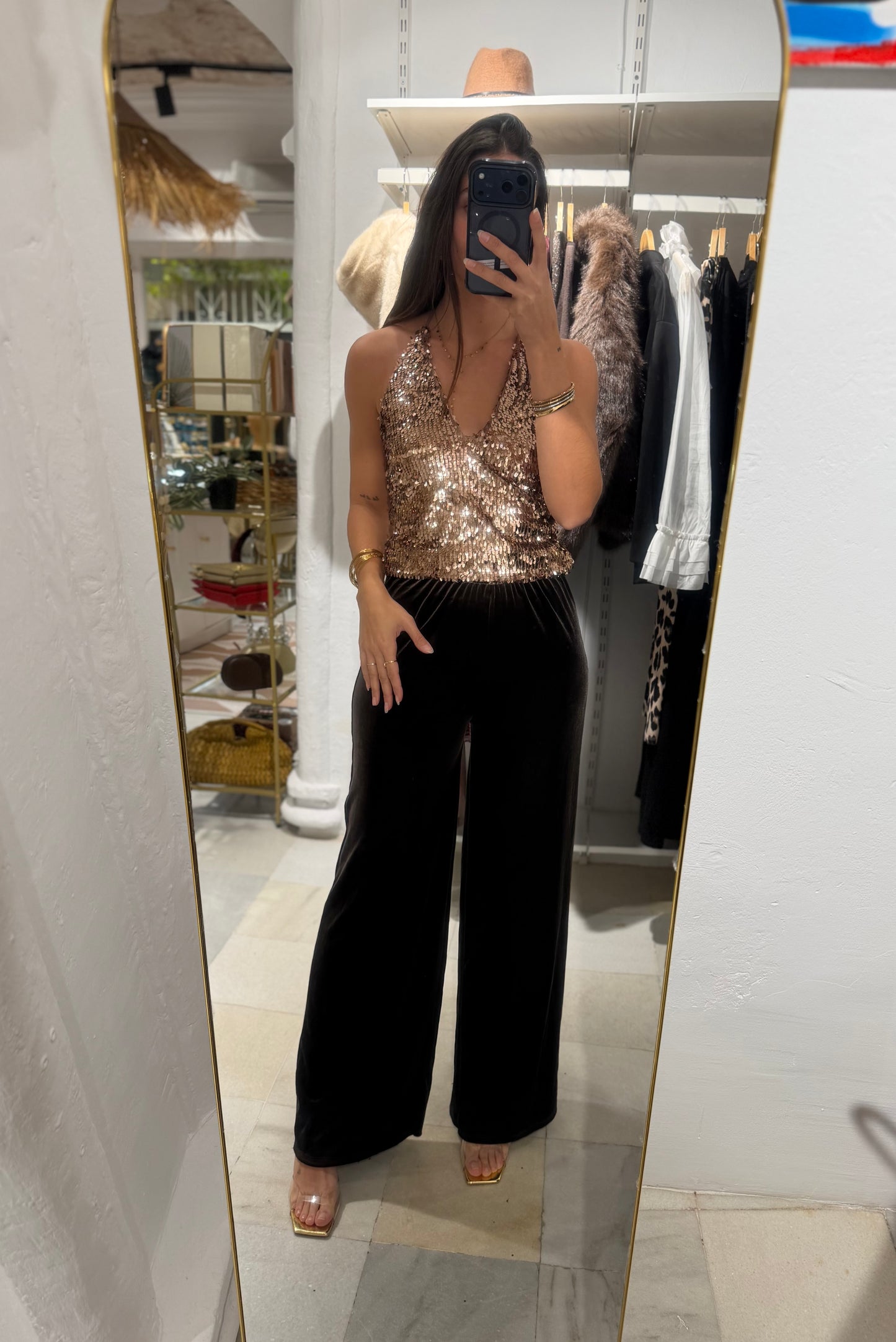 Pantalón velvet marrón - Nuh Nuh