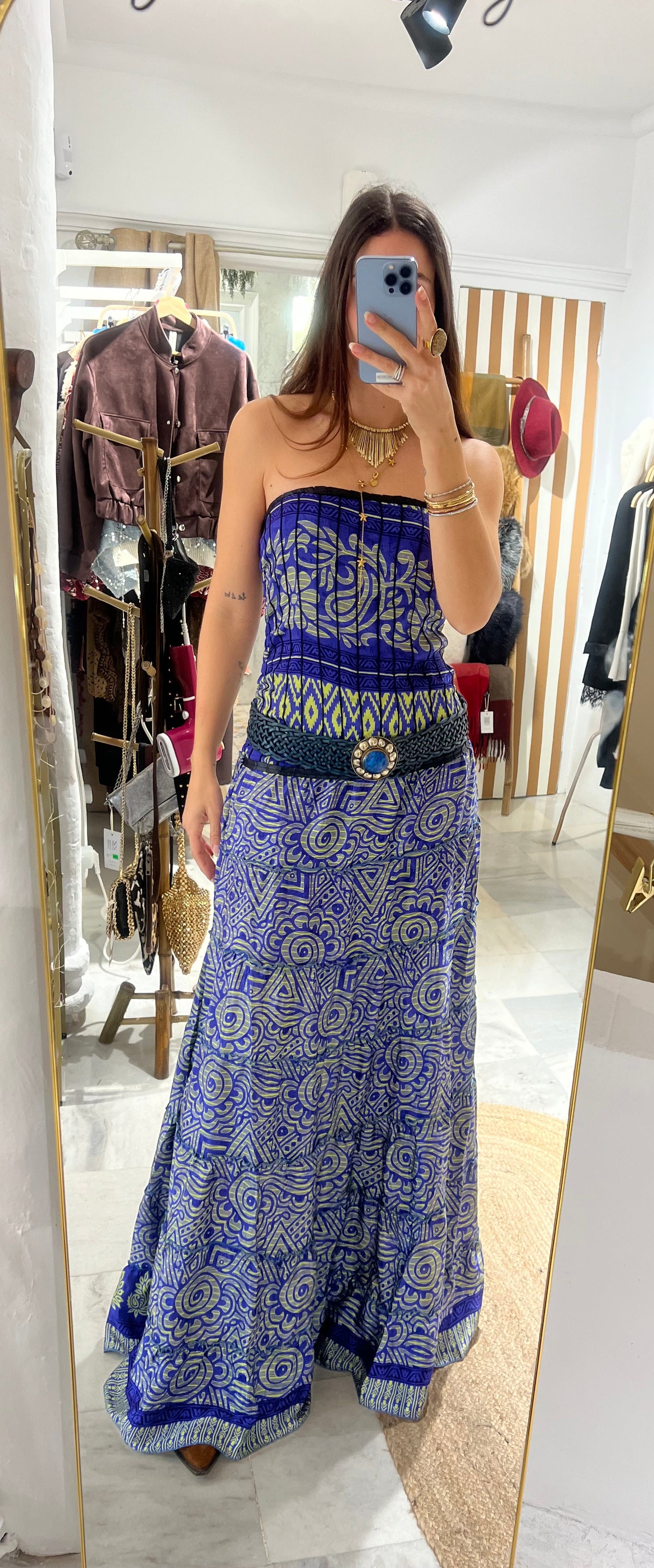 Vestido seda azul - Nuh Nuh