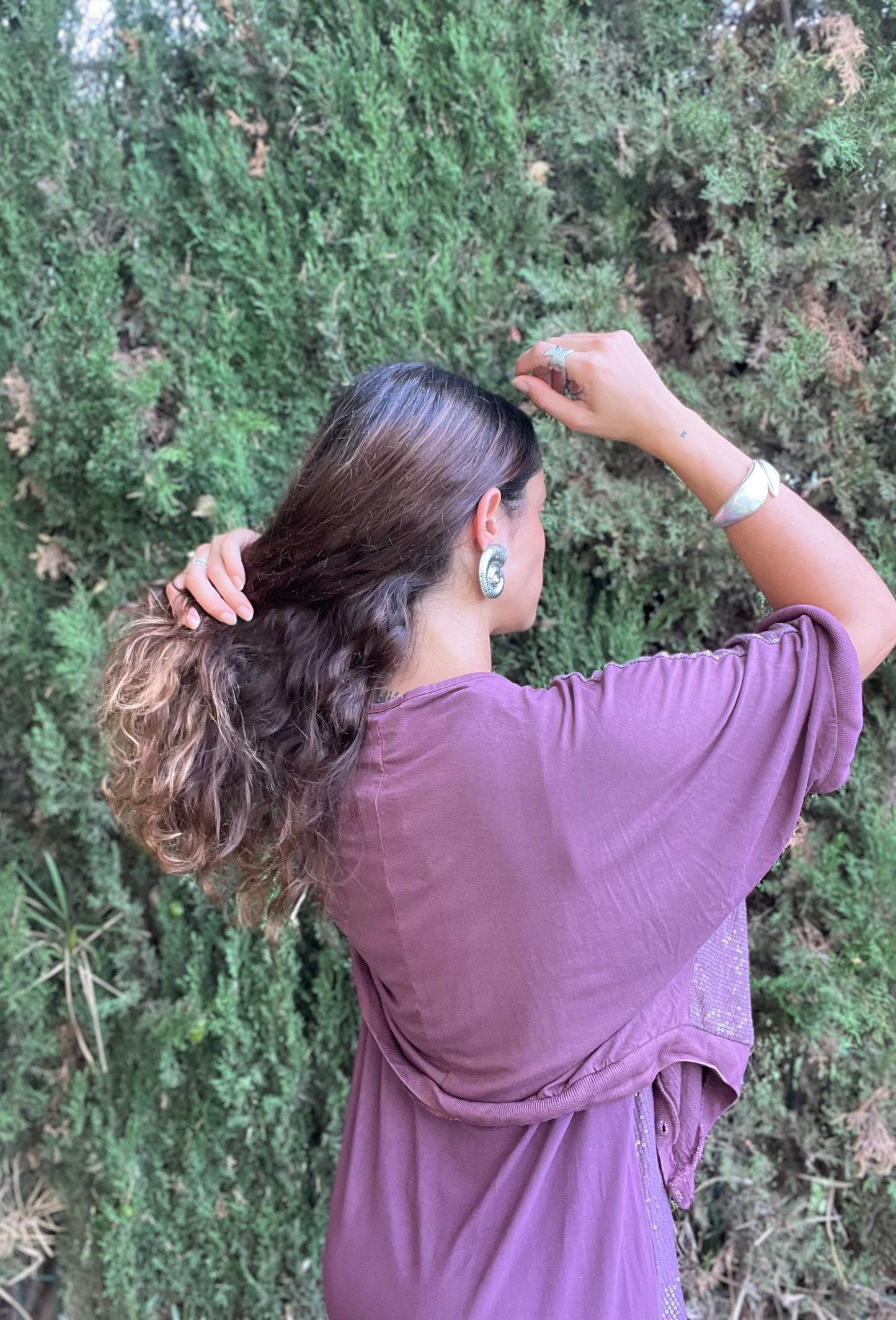 Vestido lentejuelas berenjena - Nuh Nuh