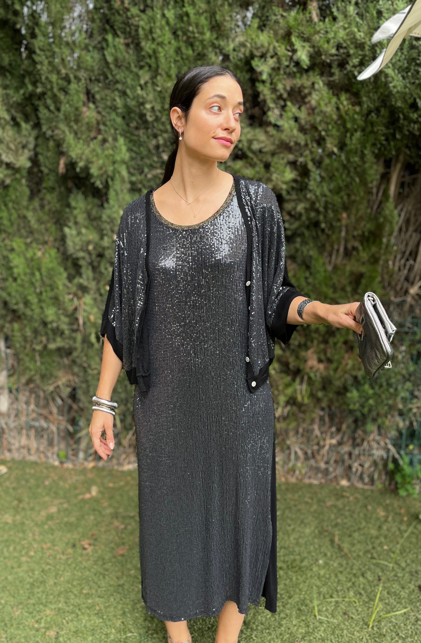 Chaqueta lentejuelas negra