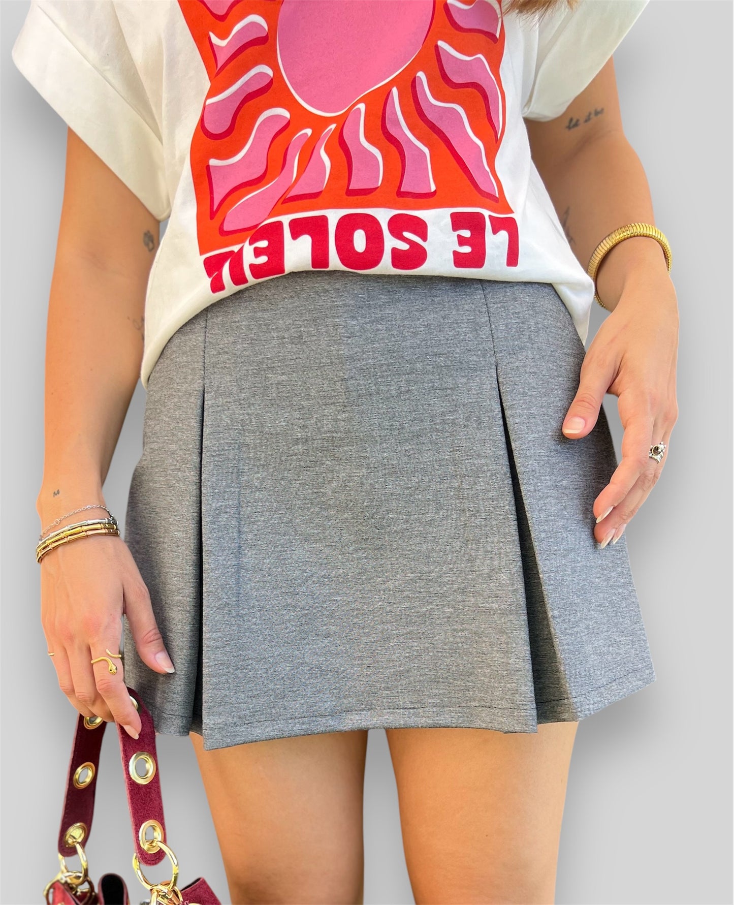 Falda pantalón gris - Nuh Nuh