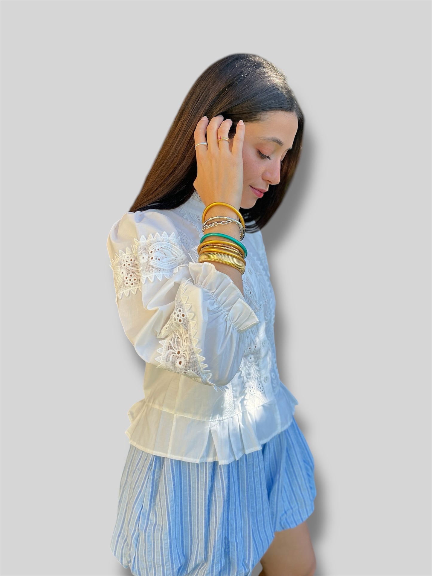 Camisa romántica blanca