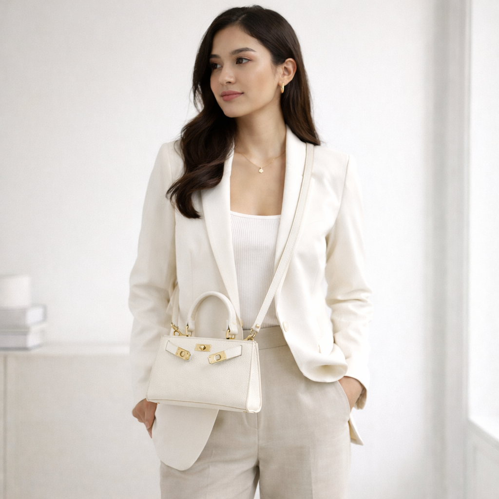 Bolso Kelly crema - Nuh Nuh