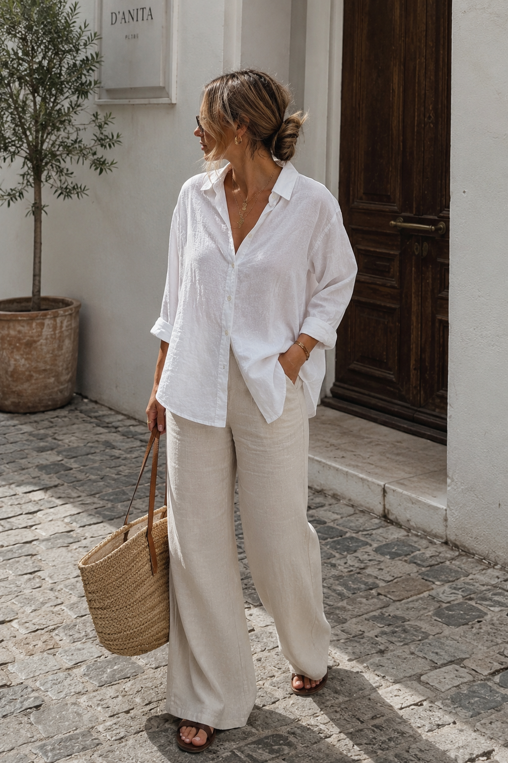 Camisa lino relax