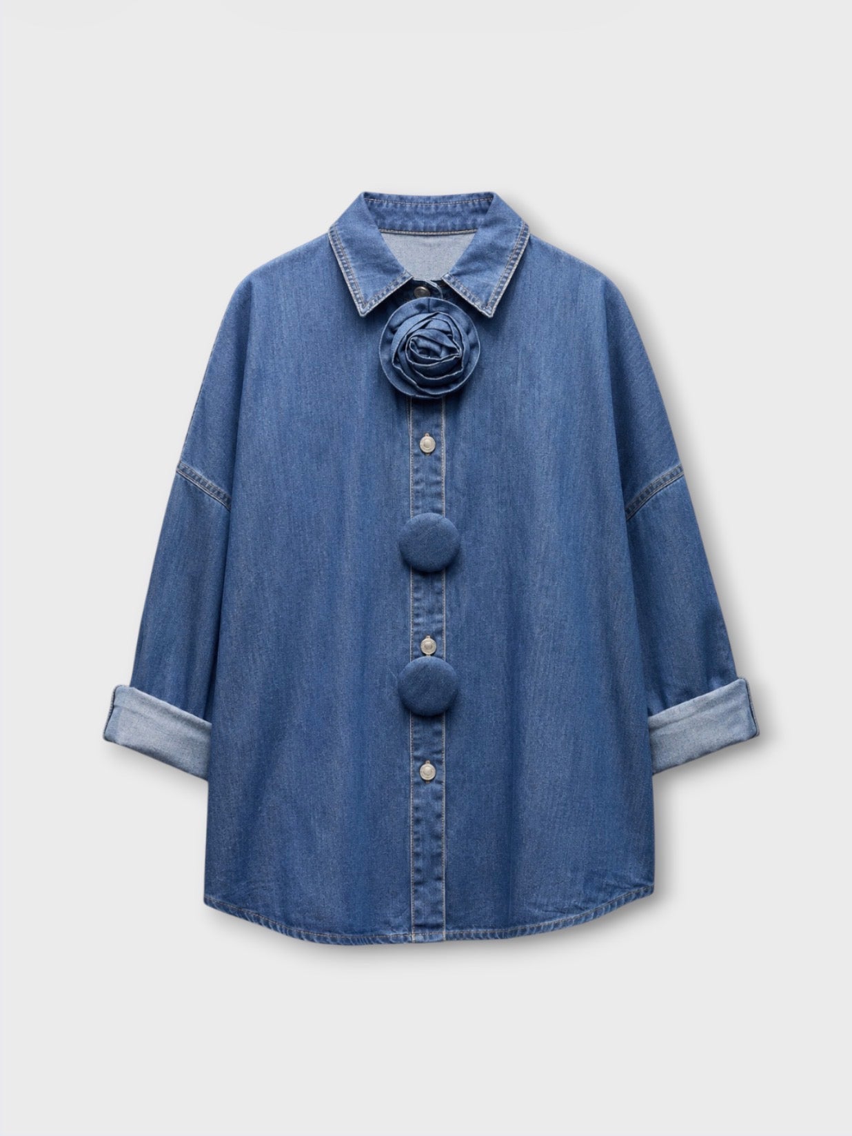 Camisa denim oversize