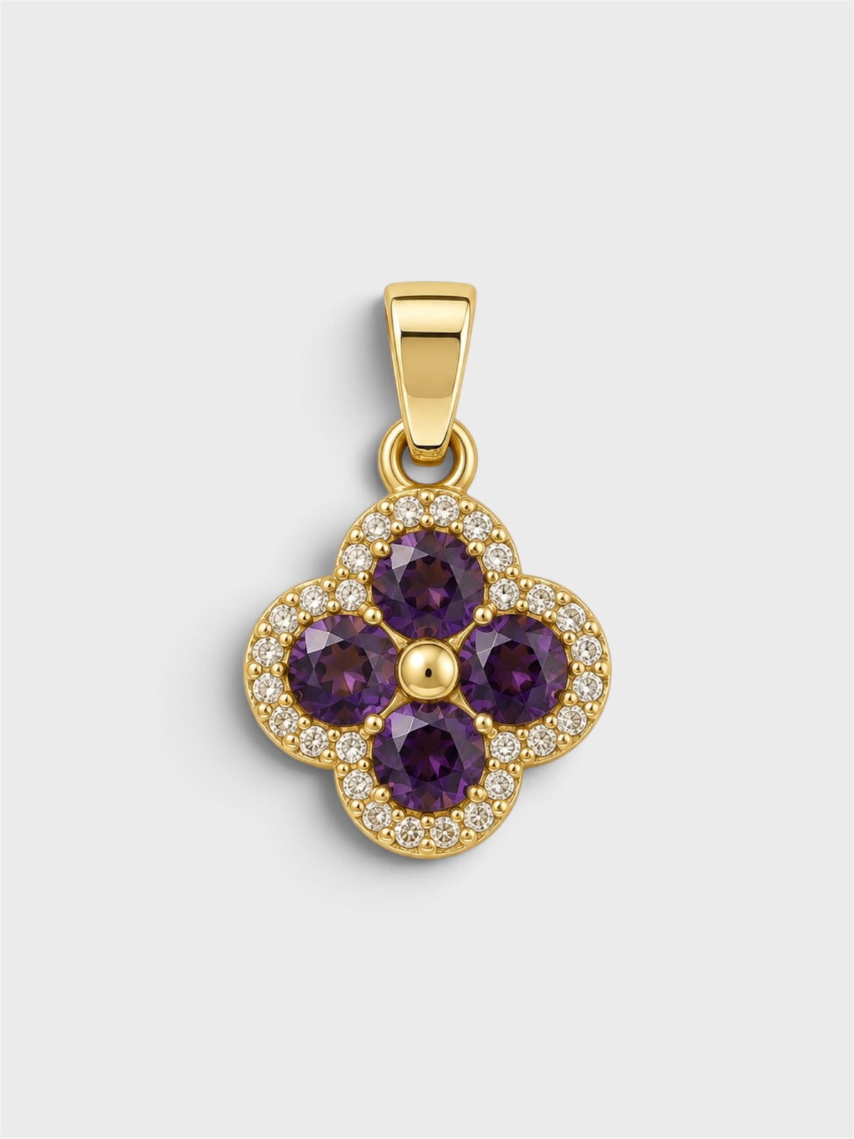 Charm trébol violeta