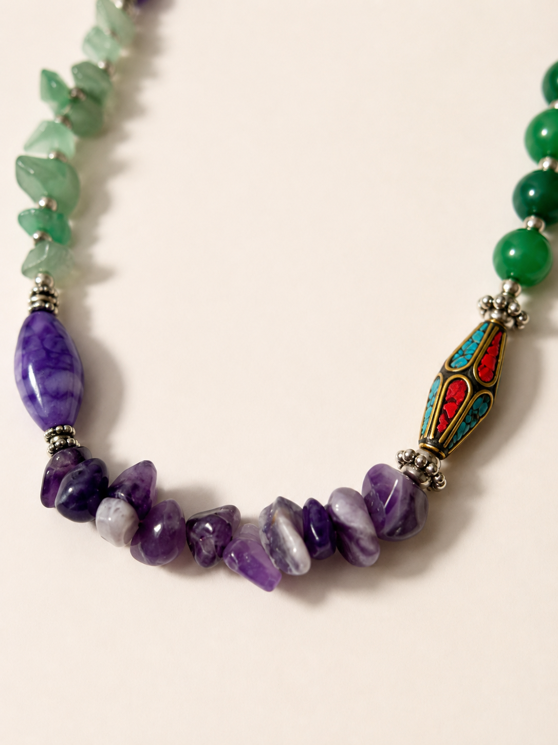 Collar Amatista y aventurina