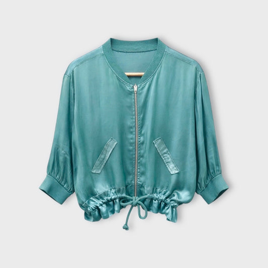 Chaqueta bomber raso azul - Nuh Nuh
