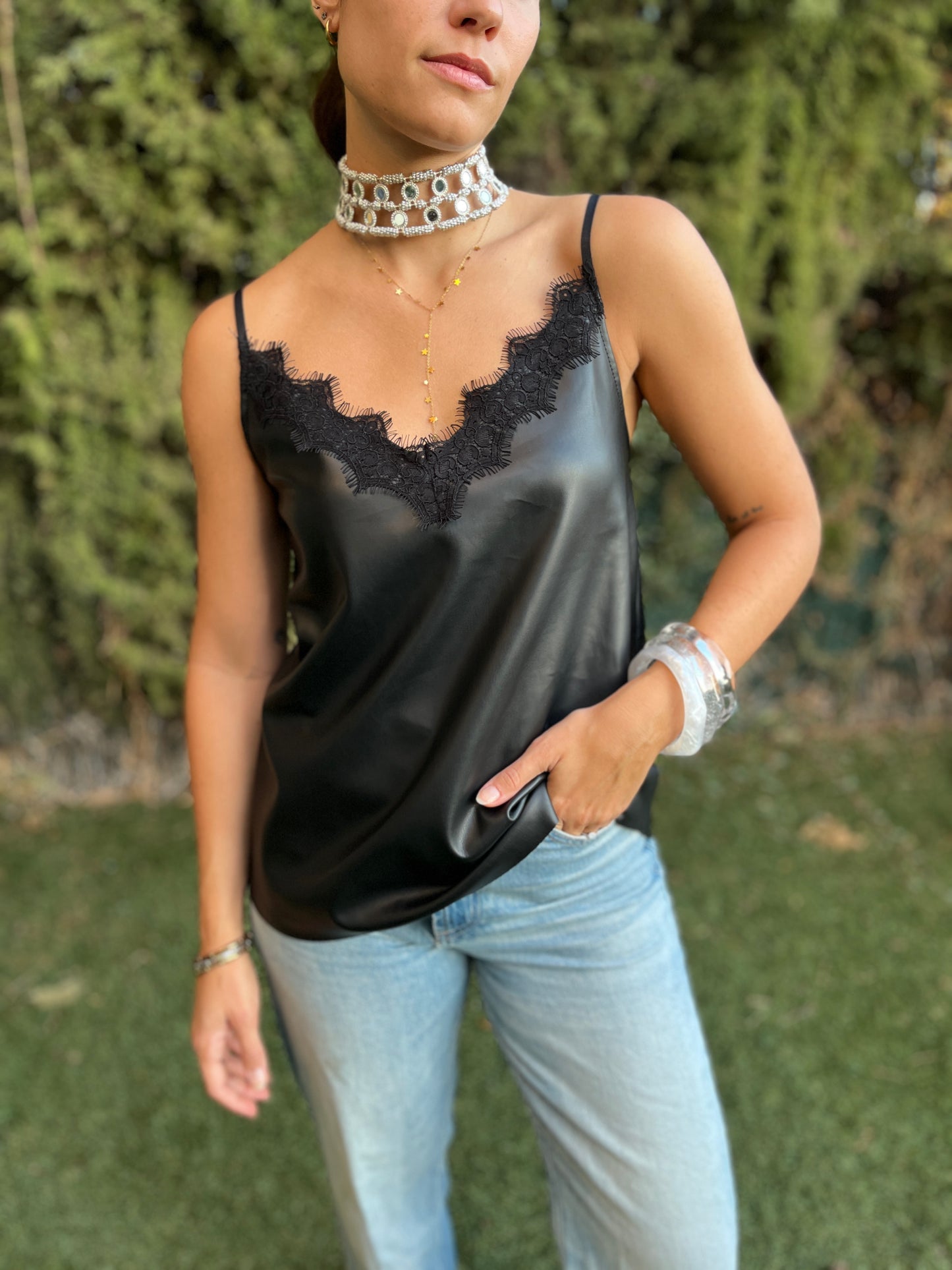 Top lencero polipiel