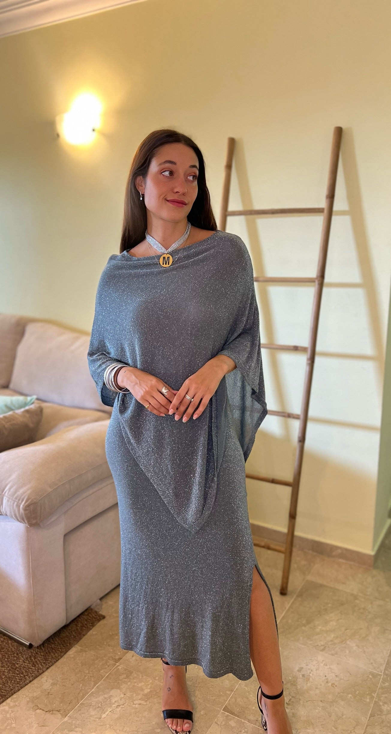 Falda lurex gris - Nuh Nuh