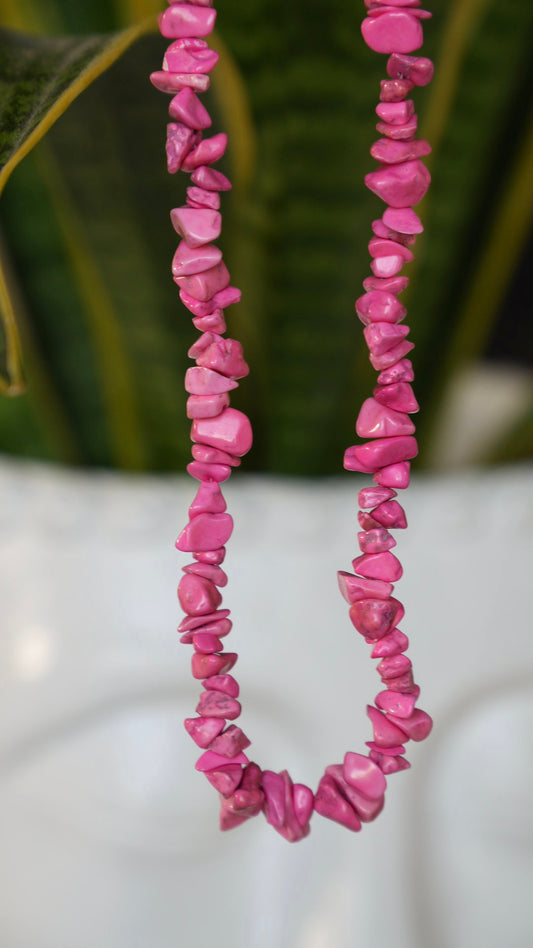 Collar Piedras Rosa - Nuh Nuh