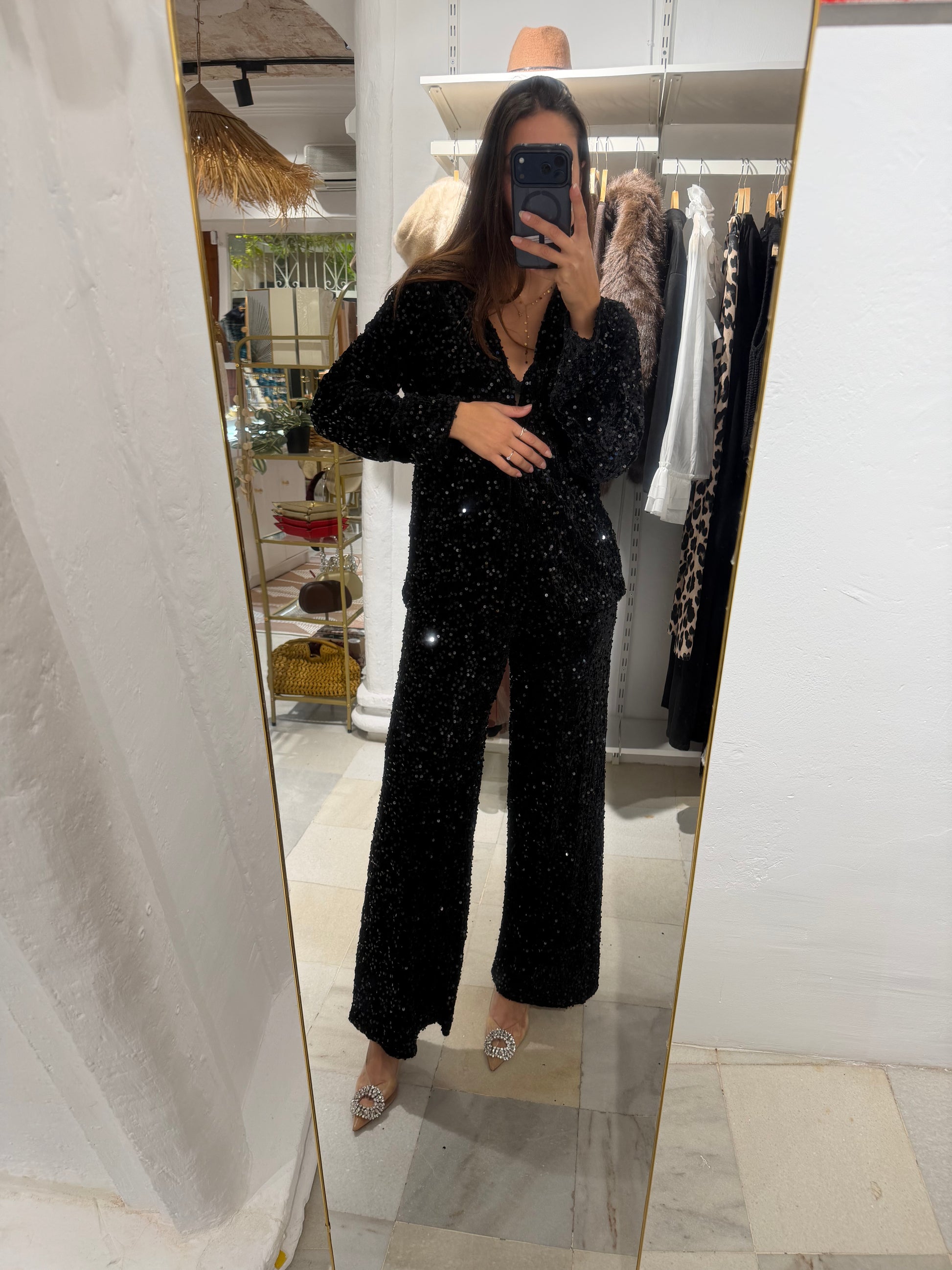 Chaqueta negra lentejuelas - Nuh Nuh