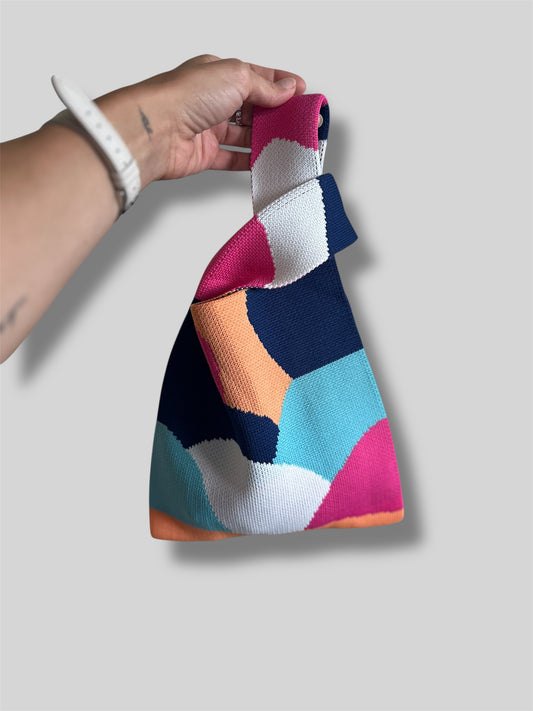 Bolso de punto multicolor