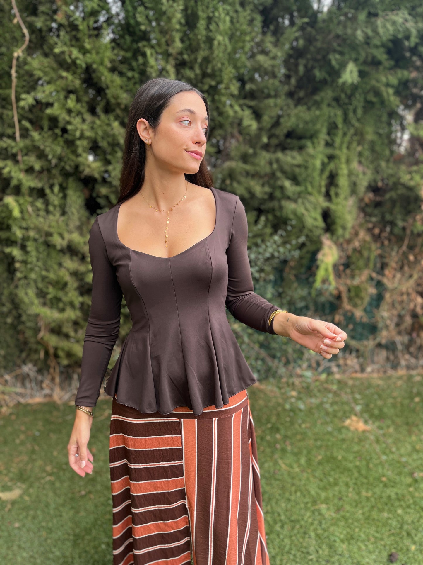 Camiseta licra fría corte peplum