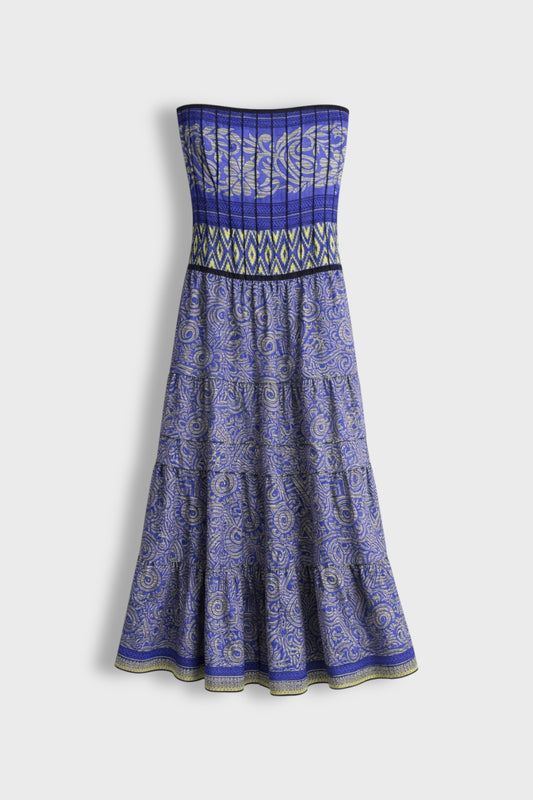 Vestido seda azul - Nuh Nuh