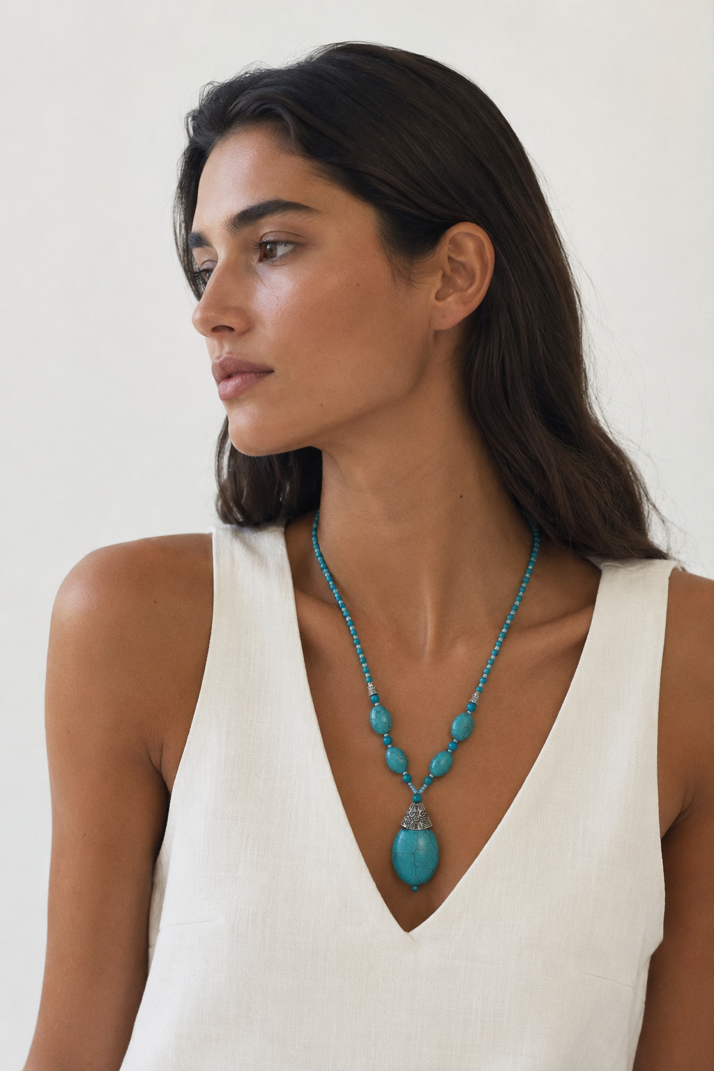 Collar piedra turquesa