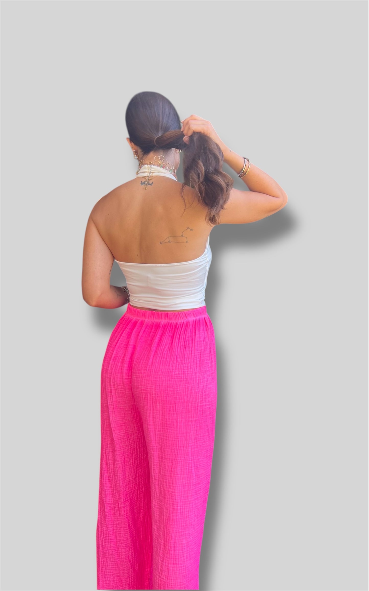Pantalón rosa flúor