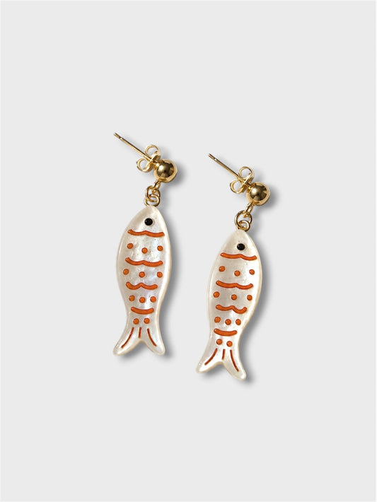 Pendientes pez coral