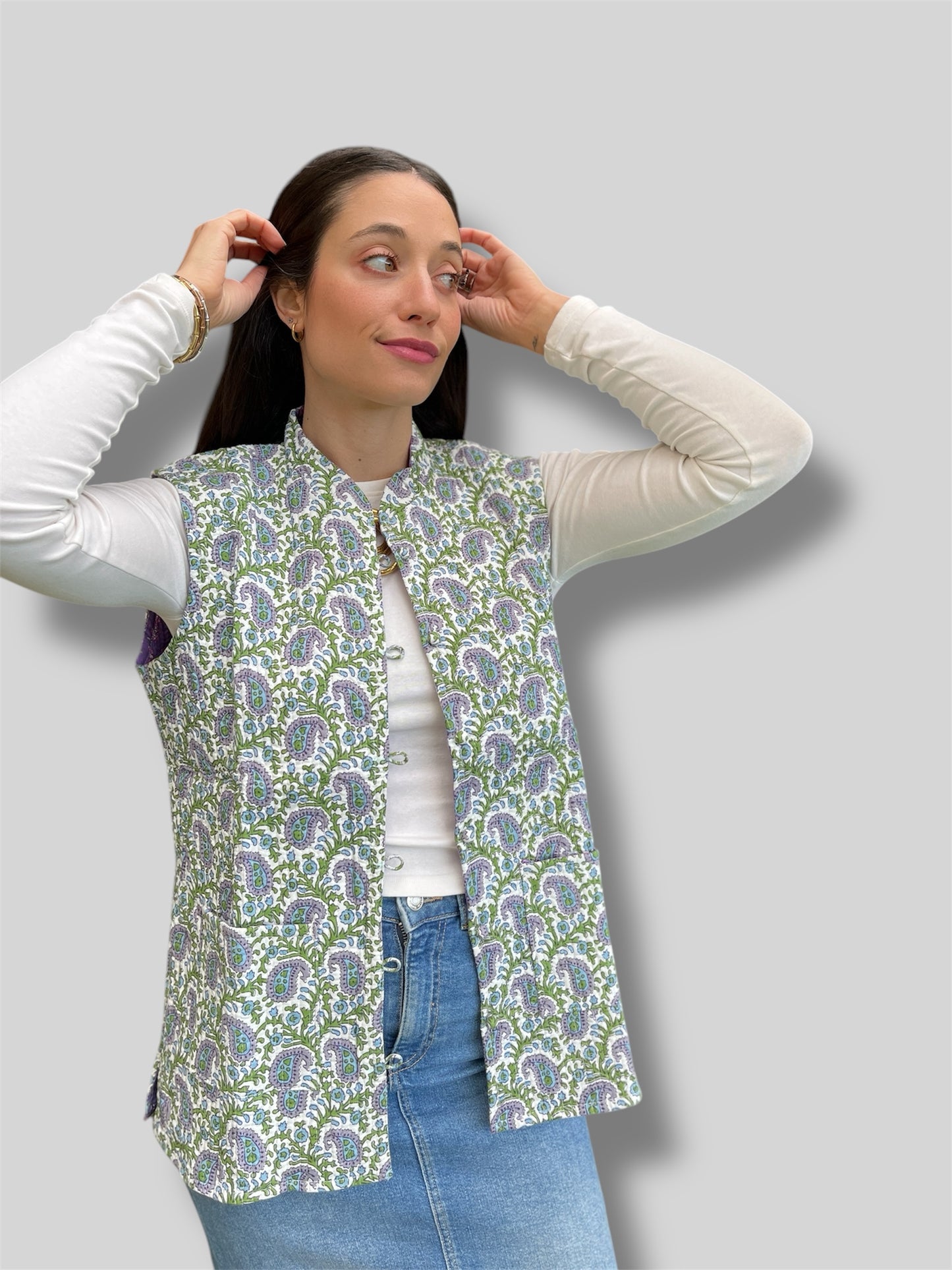 Chaleco reversible lavanda