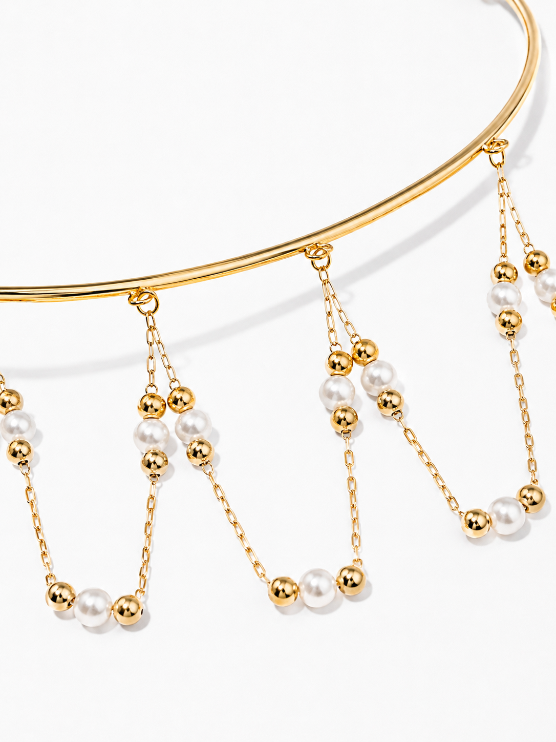Choker cascada perlas