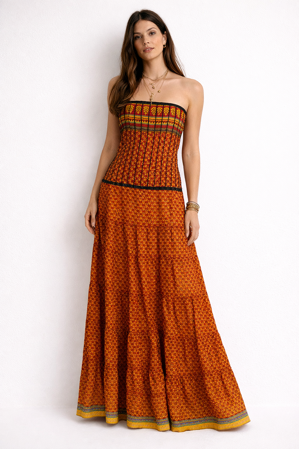 Vestido seda terracota - Nuh Nuh
