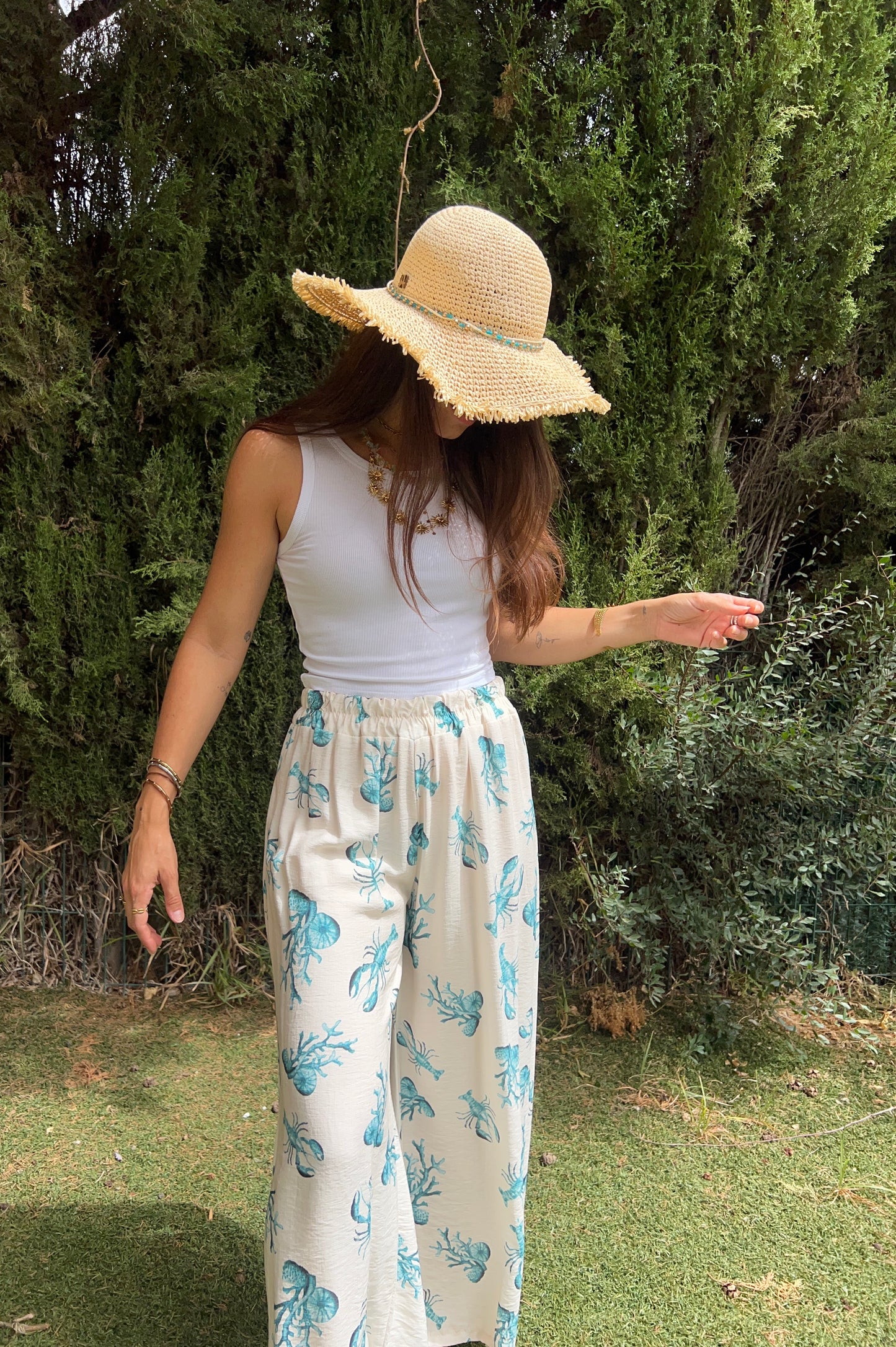 Pantalón langostas turquesa