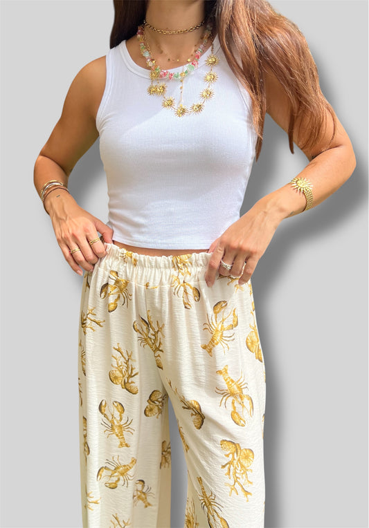 Pantalón langostas mostaza