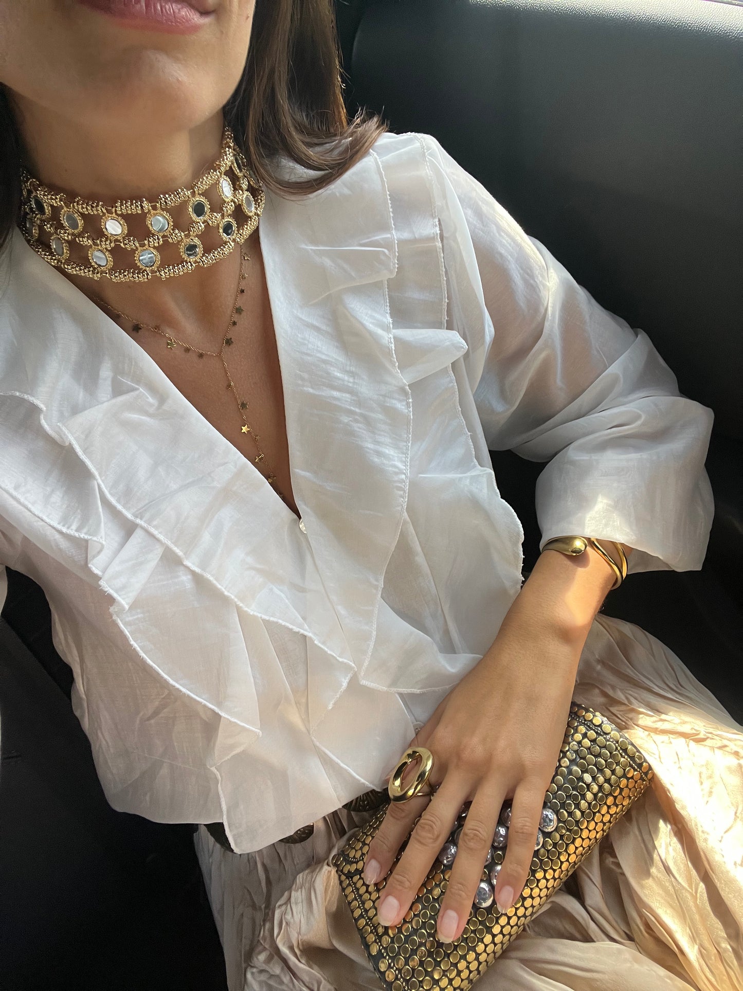 Camisa volante escote