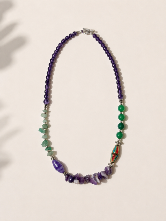 Collar Amatista y aventurina
