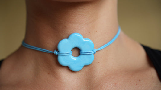 Choker Flor Turquesa - Nuh Nuh