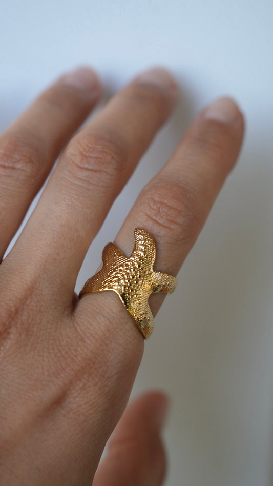 Anillo estrella de mar dorado - Nuh Nuh