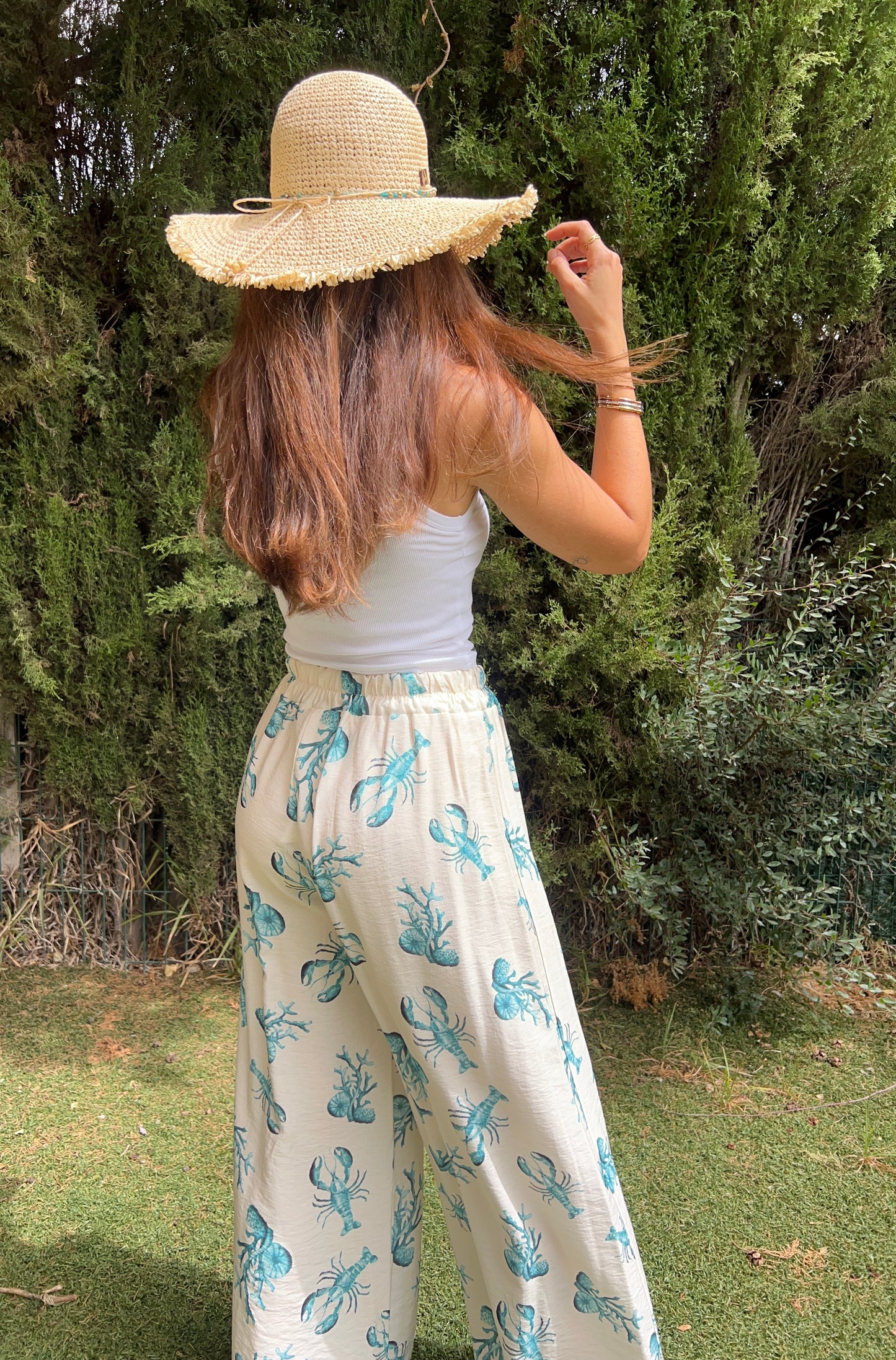 Pantalón langostas turquesa