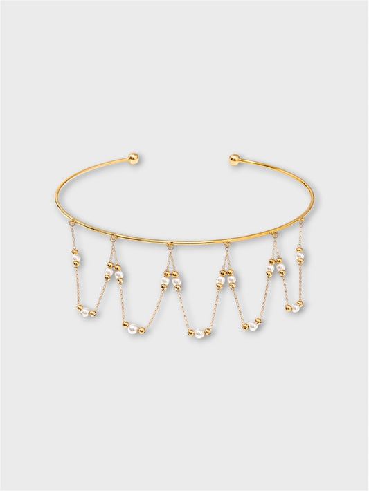 Choker cascada perlas