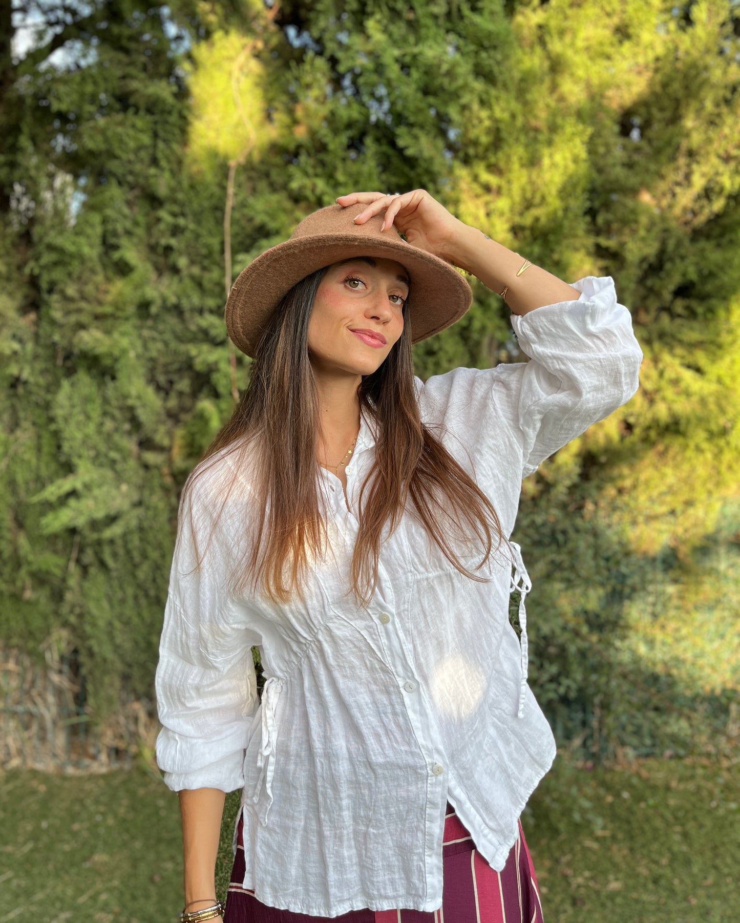 Sombrero de lana 100% Camel