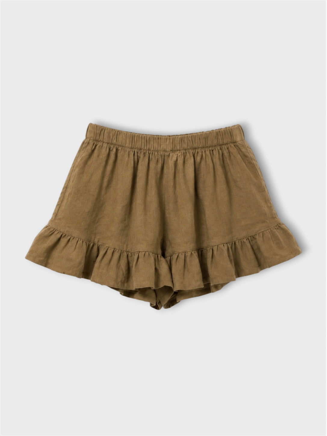 Pantalón corto lino volante