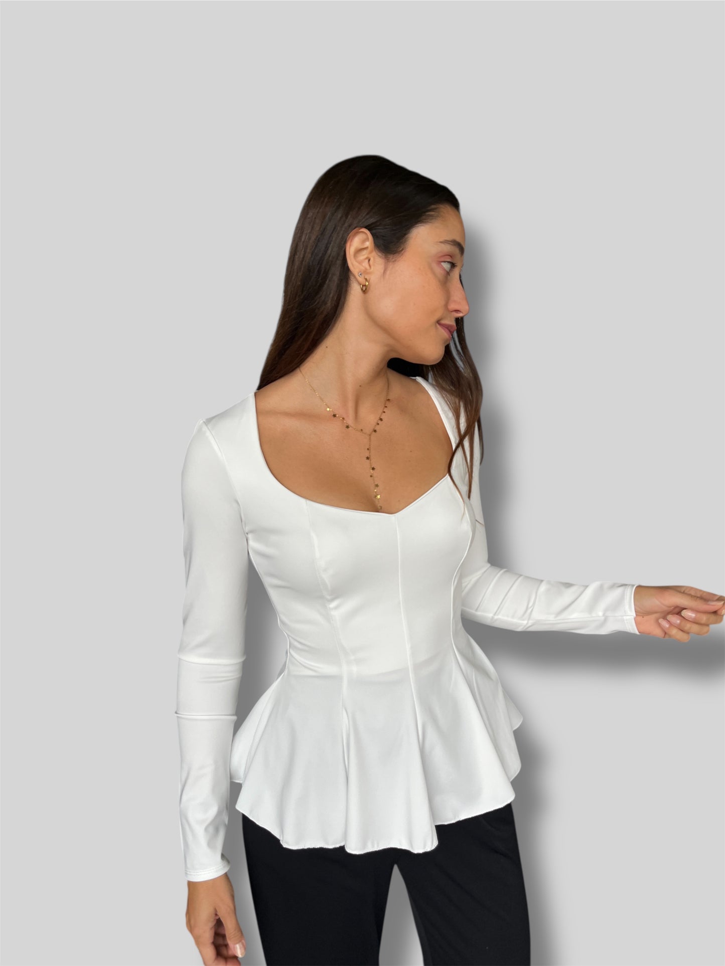 Camiseta licra fría corte peplum