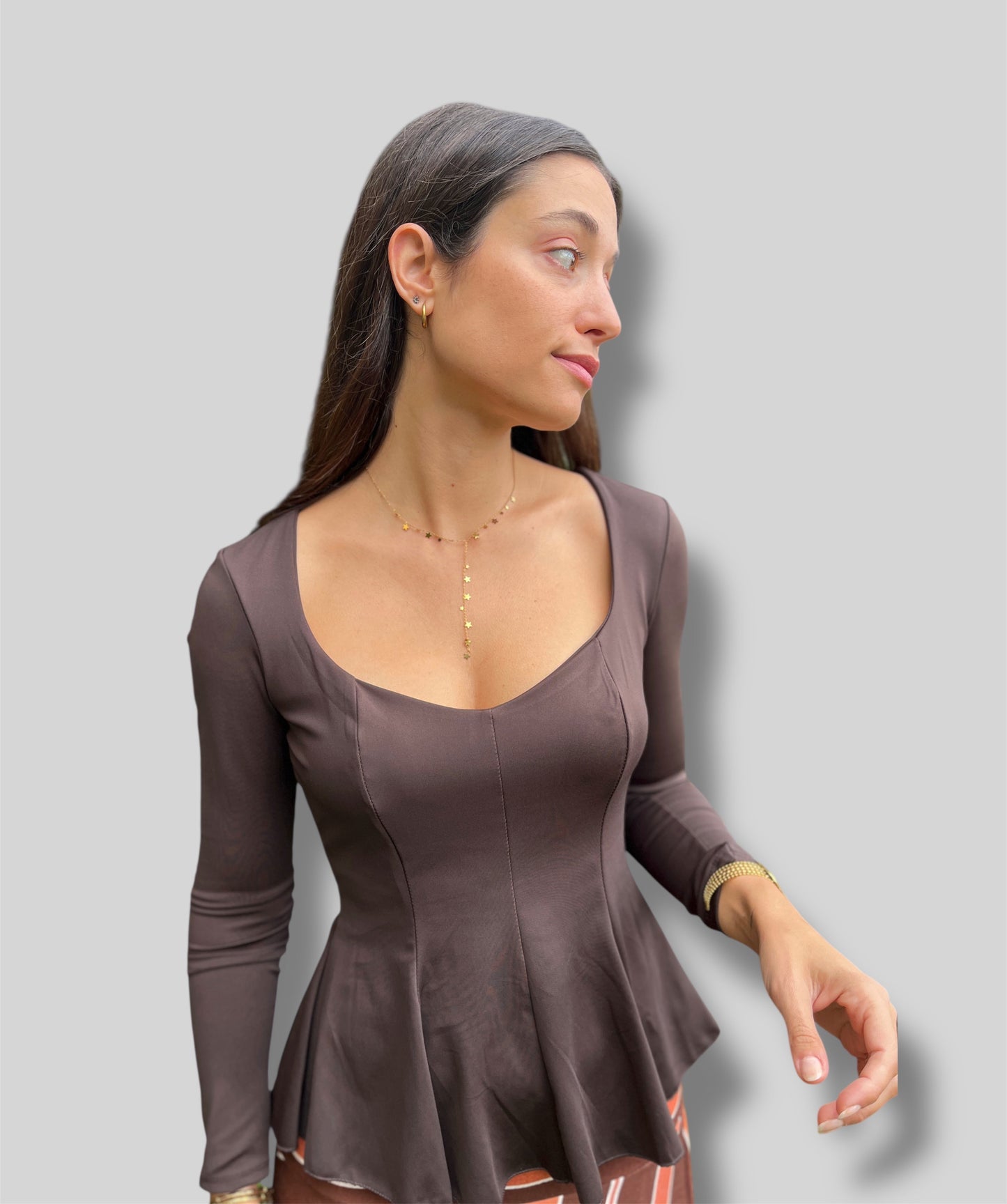 Camiseta licra fría corte peplum